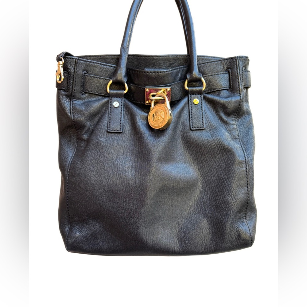 Michael Kors Black Leather Tote Bag